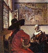 Johannes Vermeer, Officer and a Laughing Girl,